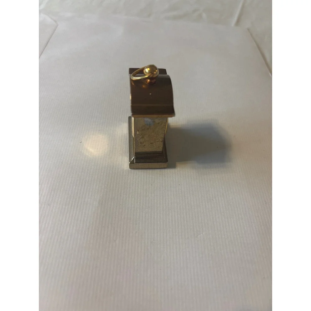 Rerini Miniature Mantle Clock Unisex OS Gold Good Quartz Analog Desk untested
